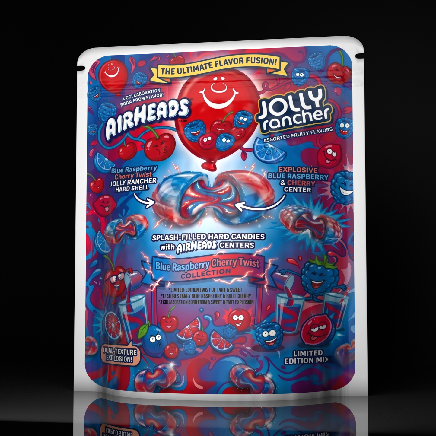 Airheads Jolly Rancher Blue Raspberry Cherry