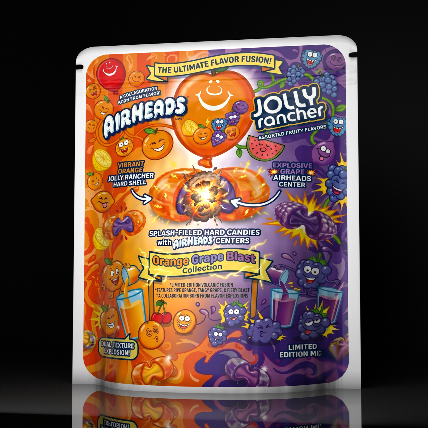 Airheads Jolly Rancher Orange Grape Blast