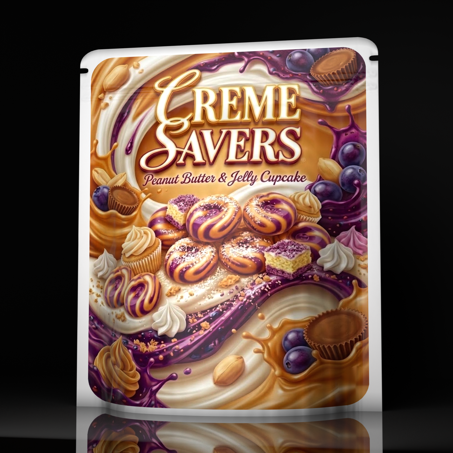 Creme Savers Peanut Butter Jelly Cupcake