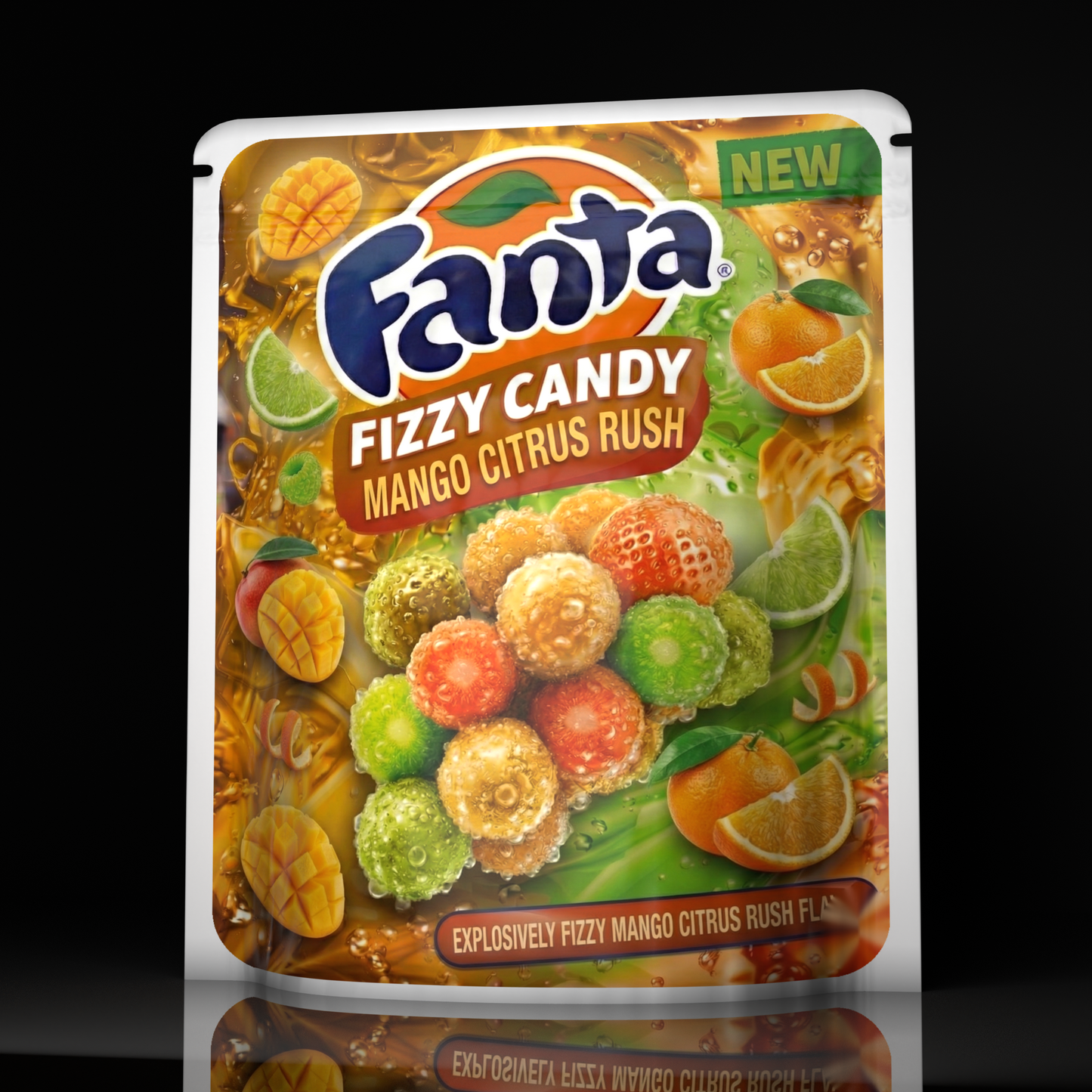 Fanta Fizzy Candy Mango Citrus Rush