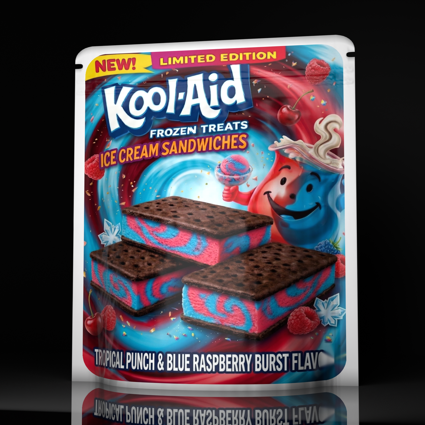 Kool Aid Ice Cream Tropical Punch And Blue Razz