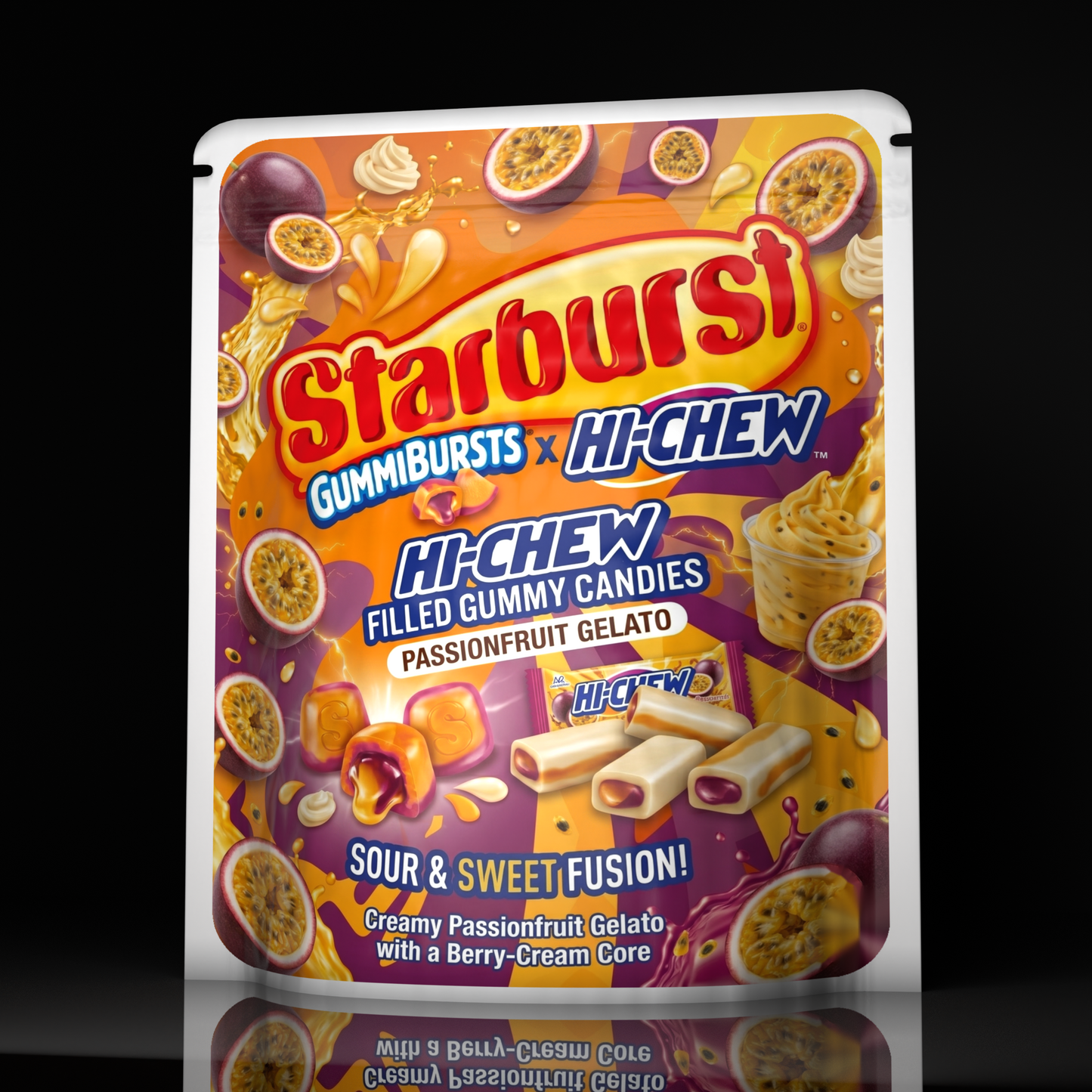 Starburst X Hi Chew Passionfruit Gelato