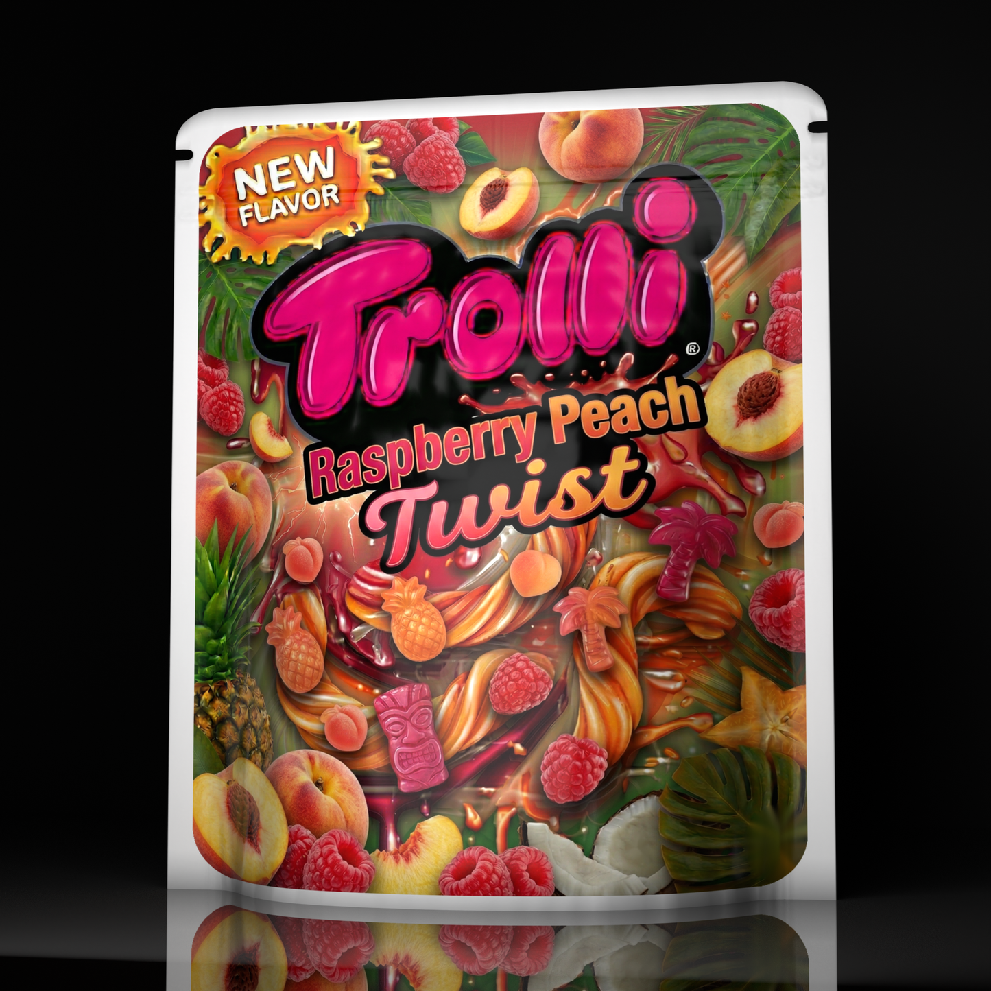 Trolli Worms Raspeberry Peach