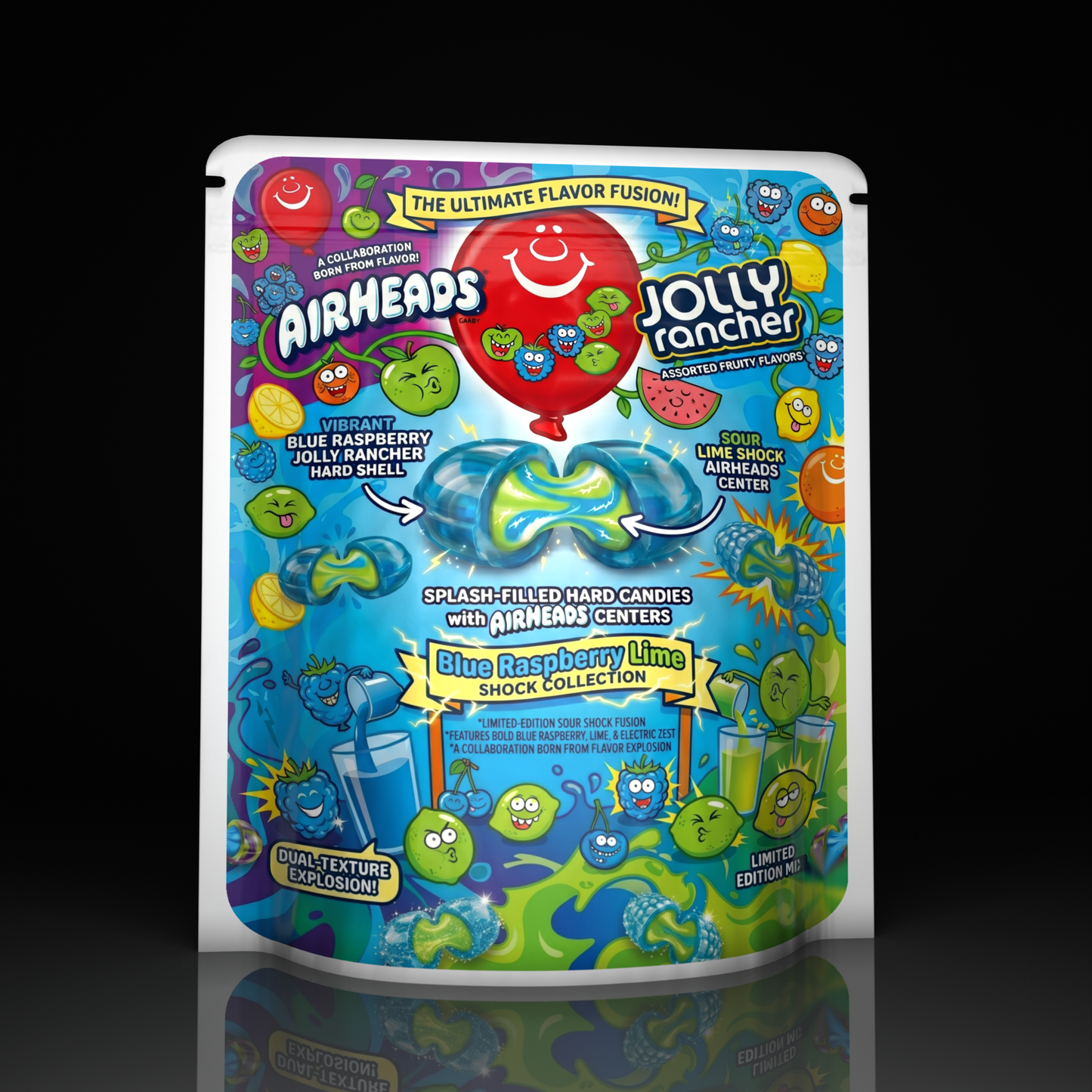Airheads Jolly Rancher Blue Raspberry Lime