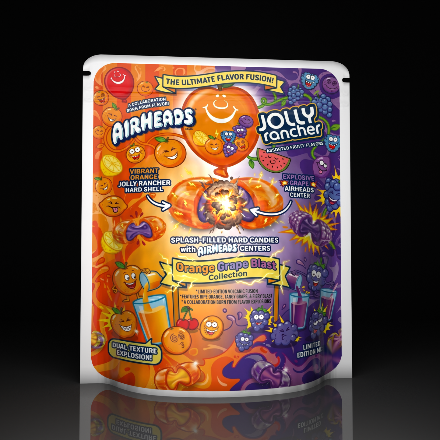 Airheads Jolly Rancher Orange Grape Blast