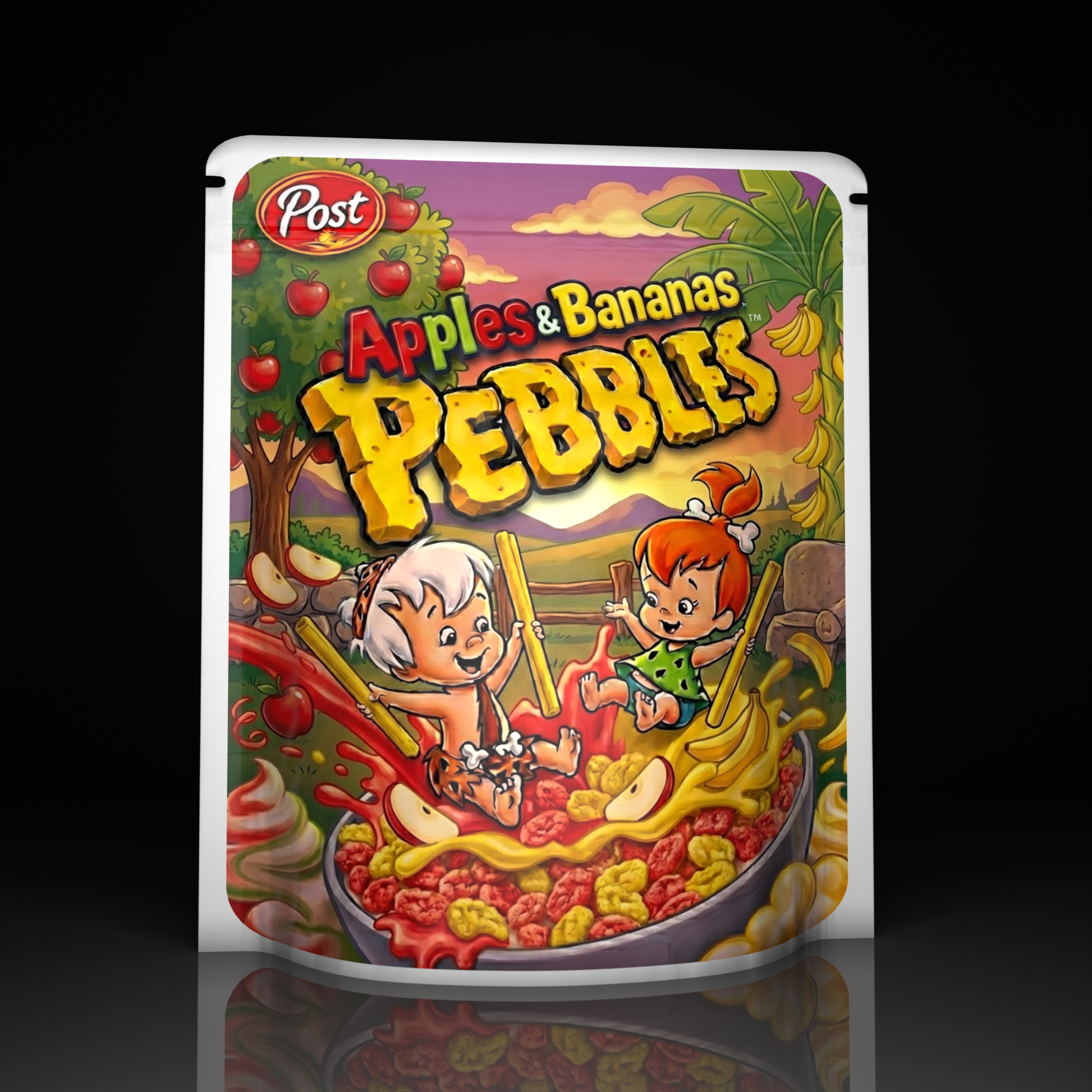 apples-banana-pebbles