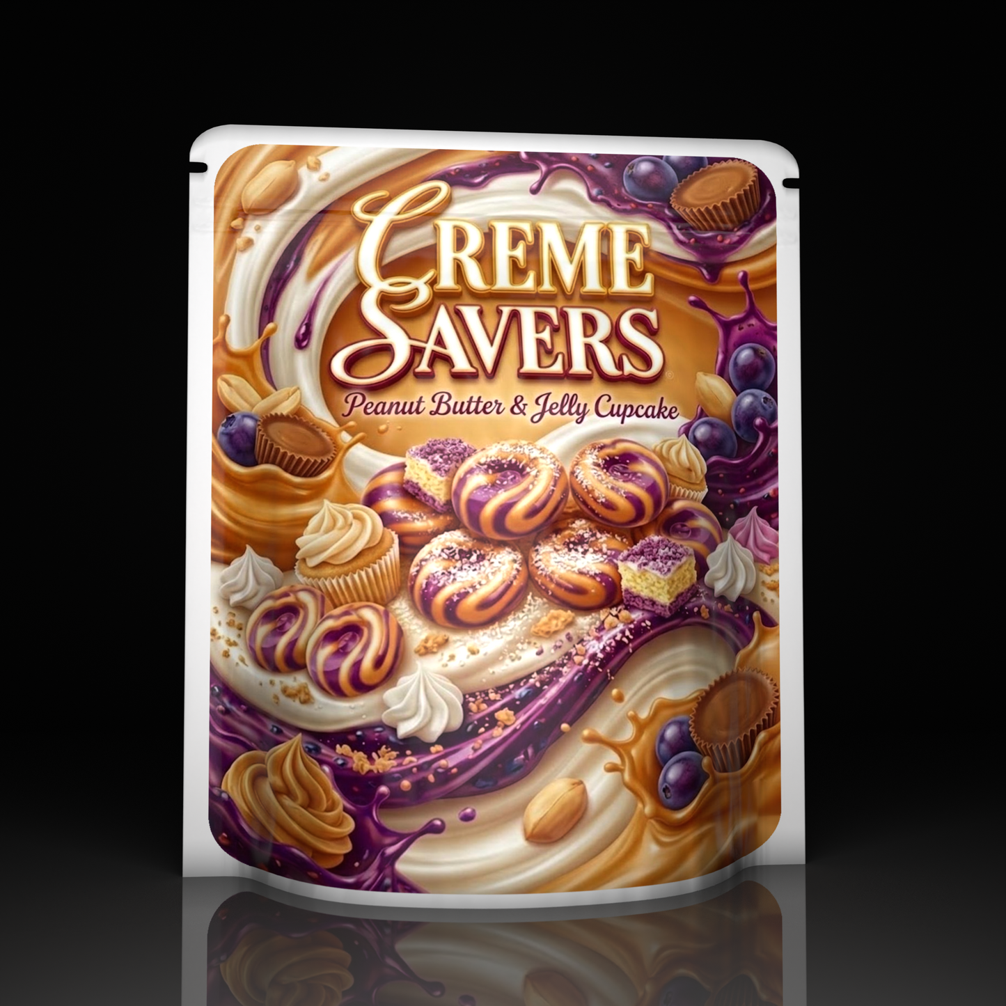 Creme Savers Peanut Butter Jelly Cupcake