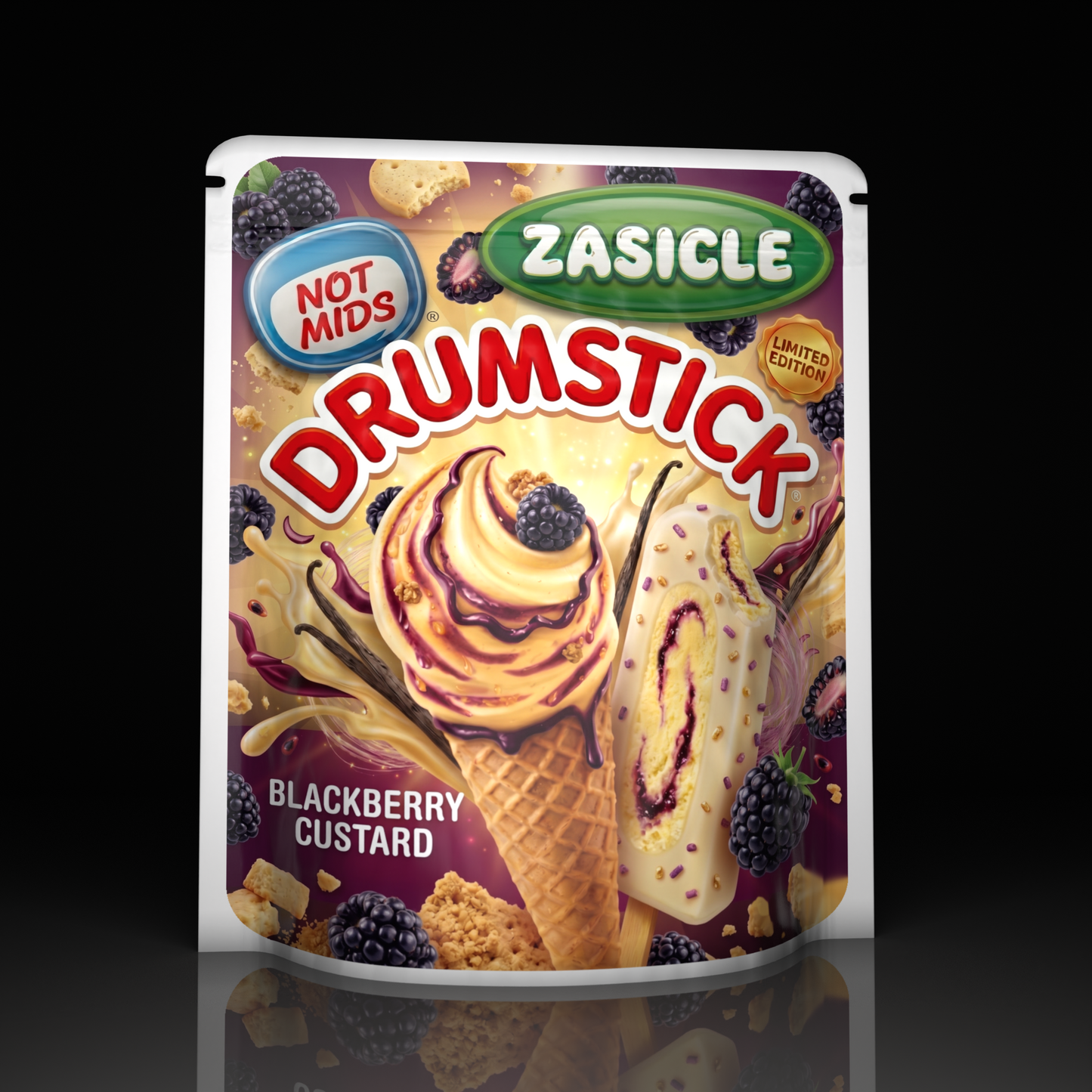 Drumsticks Blackberry Custard
