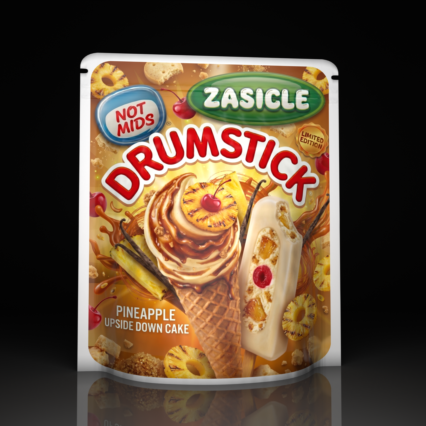 Drumsticks Pineapple Upside Down Cake