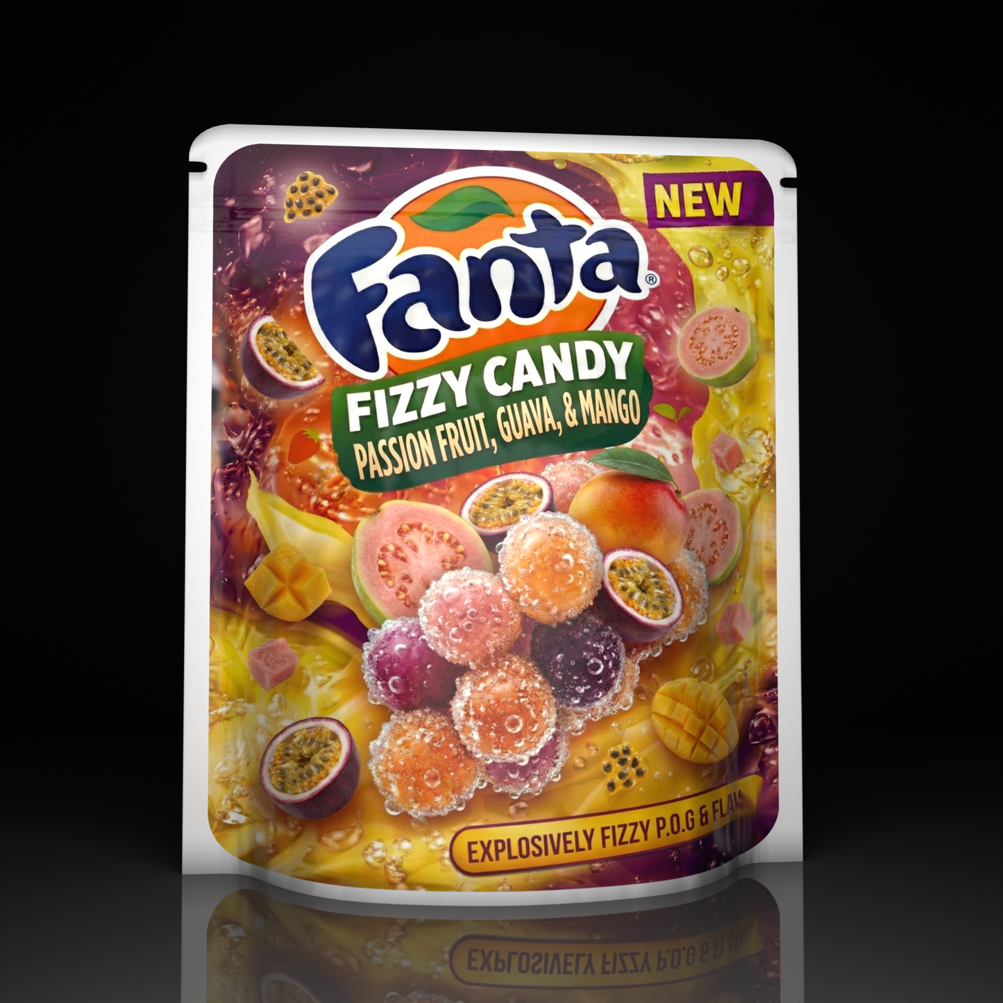 Fanta Fizzy Candy Passionfruit Guava Orange