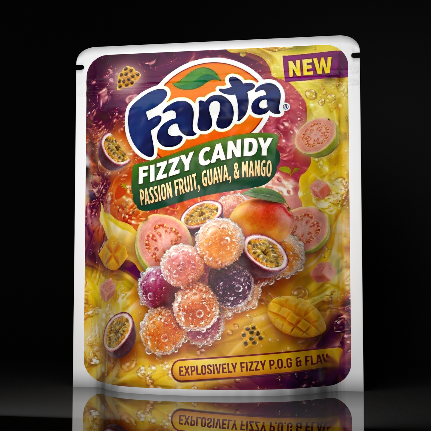 Fanta Fizzy Candy Passionfruit Guava Orange