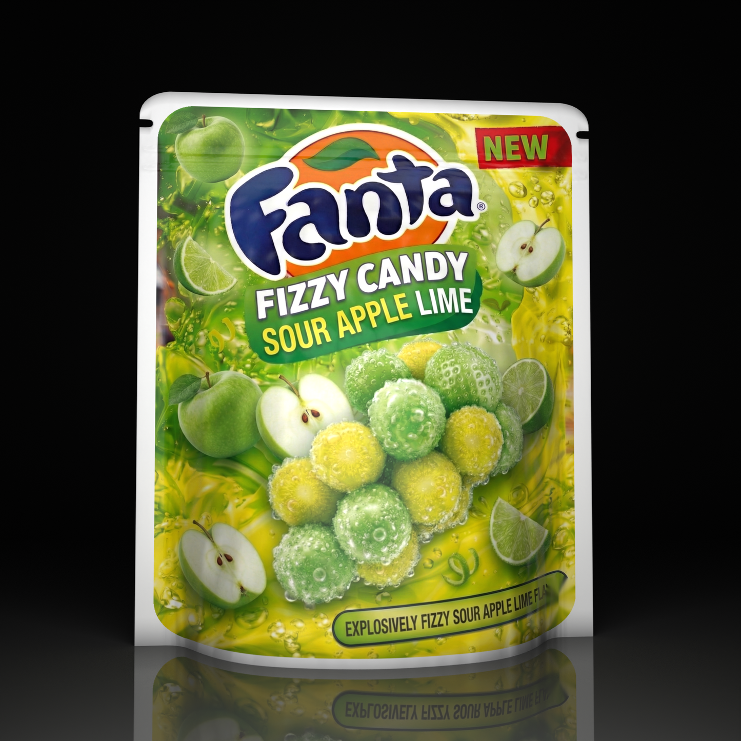 Fanta Fizzy Candy Sour Apple Lime
