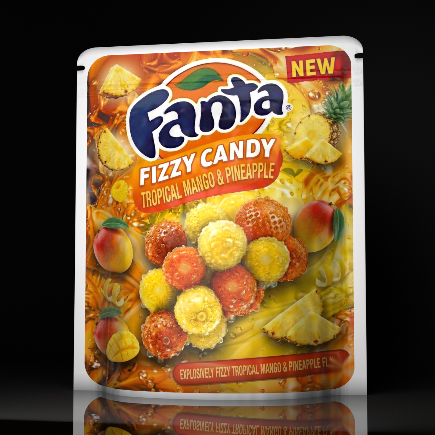 Fanta Fizzy Candy Tropical Mango Pineapple
