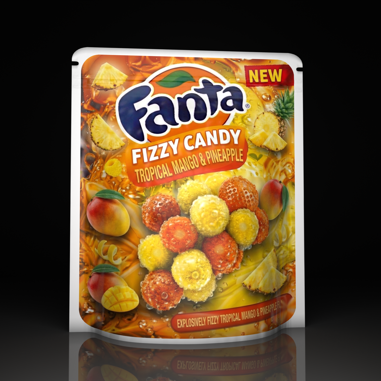 Fanta Fizzy Candy Tropical Mango Pineapple