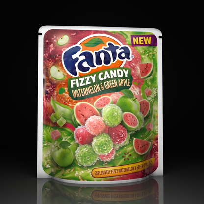 Fanta Fizzy Candy Watermelon Green Apple