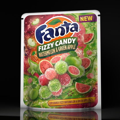 Fanta Fizzy Candy Watermelon Green Apple