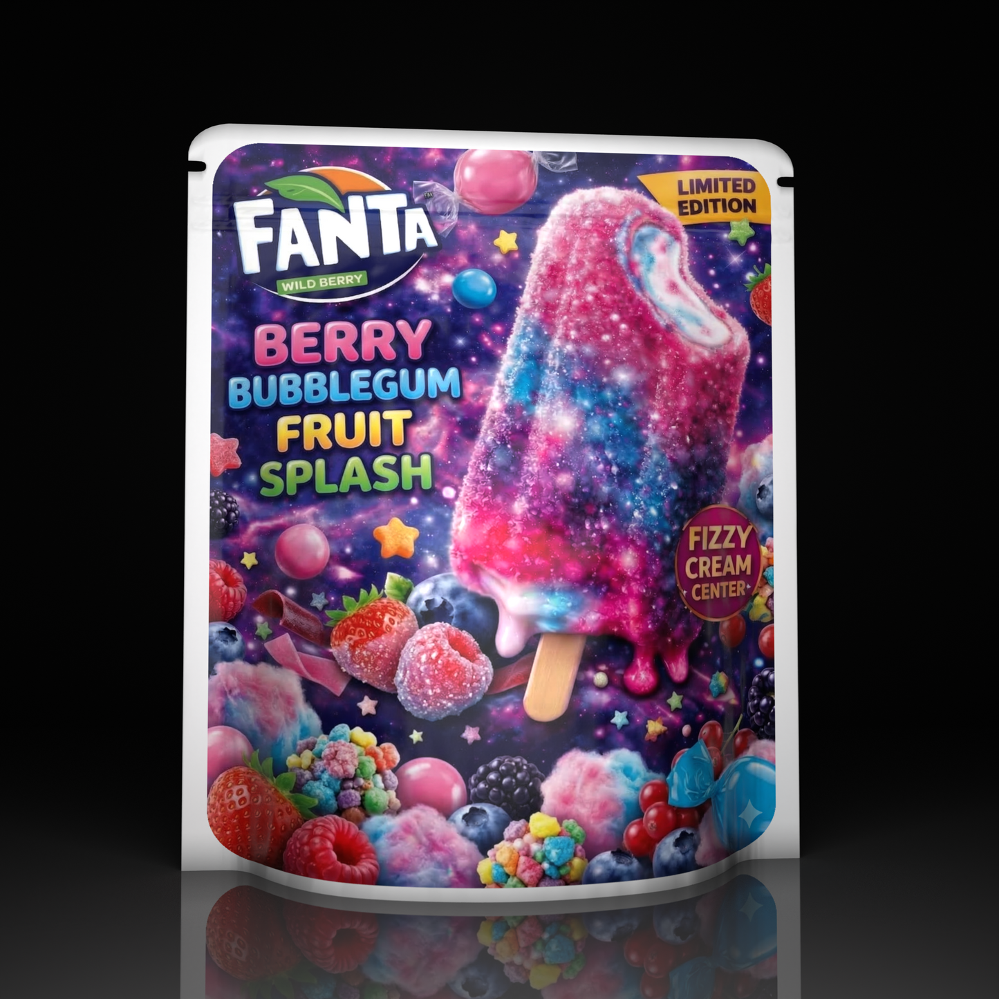 Fanta Ice Cream Berry Bubblegum Fruit Splash