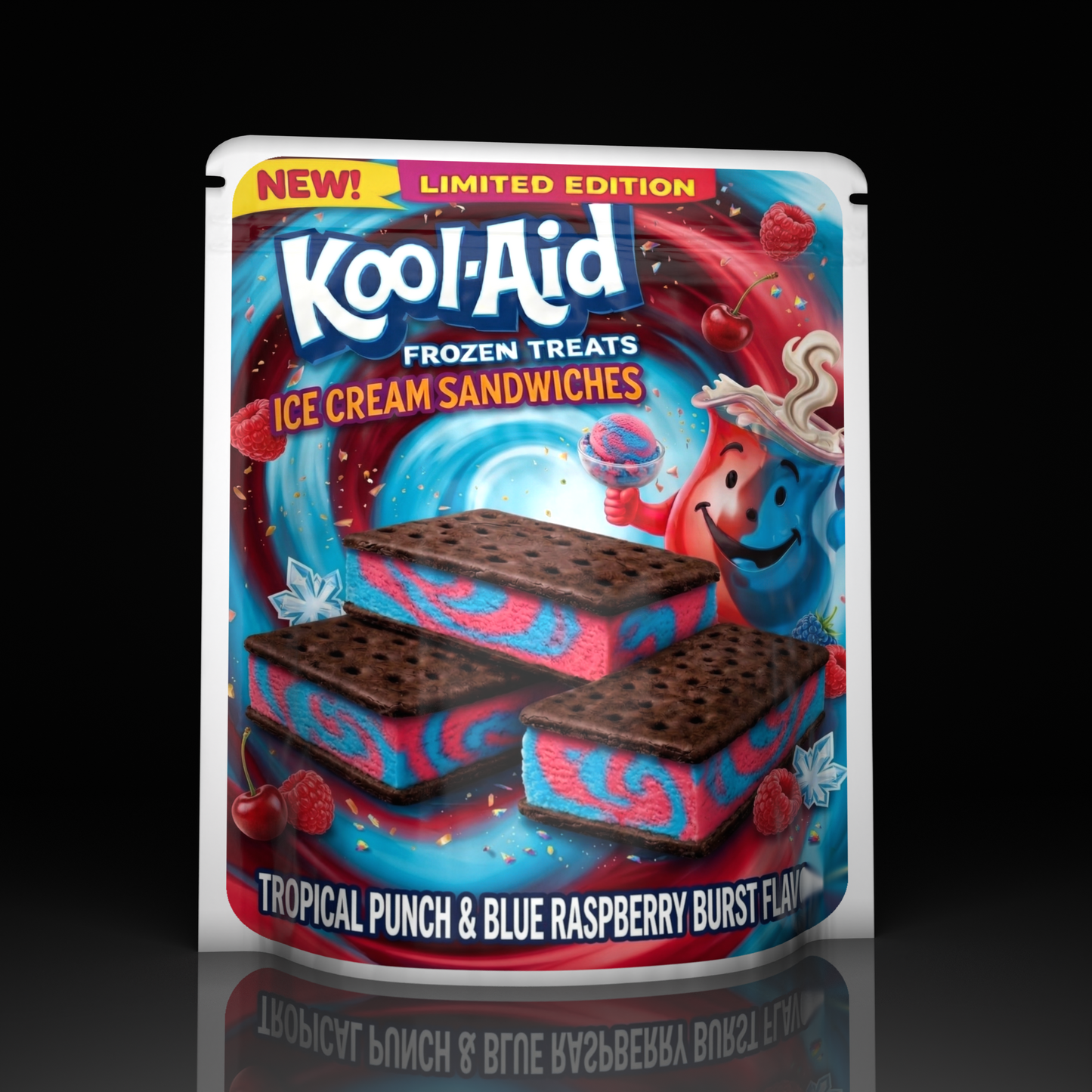 Kool Aid Ice Cream Tropical Punch And Blue Razz