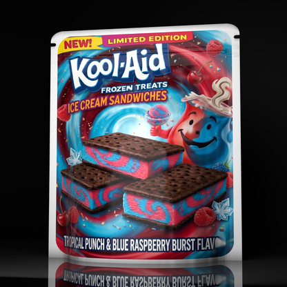 Kool Aid Ice Cream Tropical Punch And Blue Razz