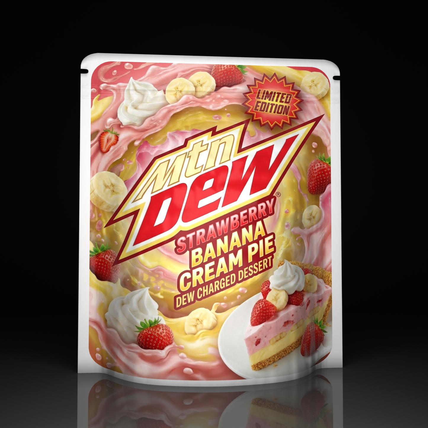 Mtn Dew Slush Strawberry Banana Cream Pie