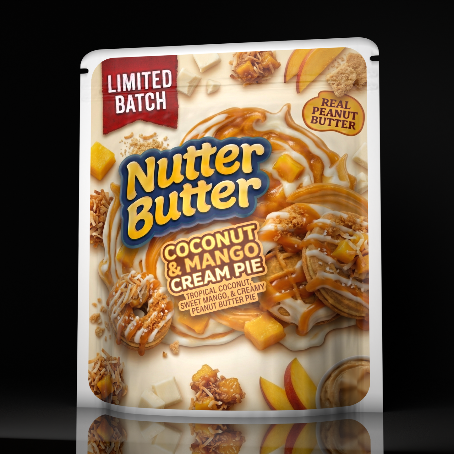 Nutter Butter Coconut Mango Cream Pie