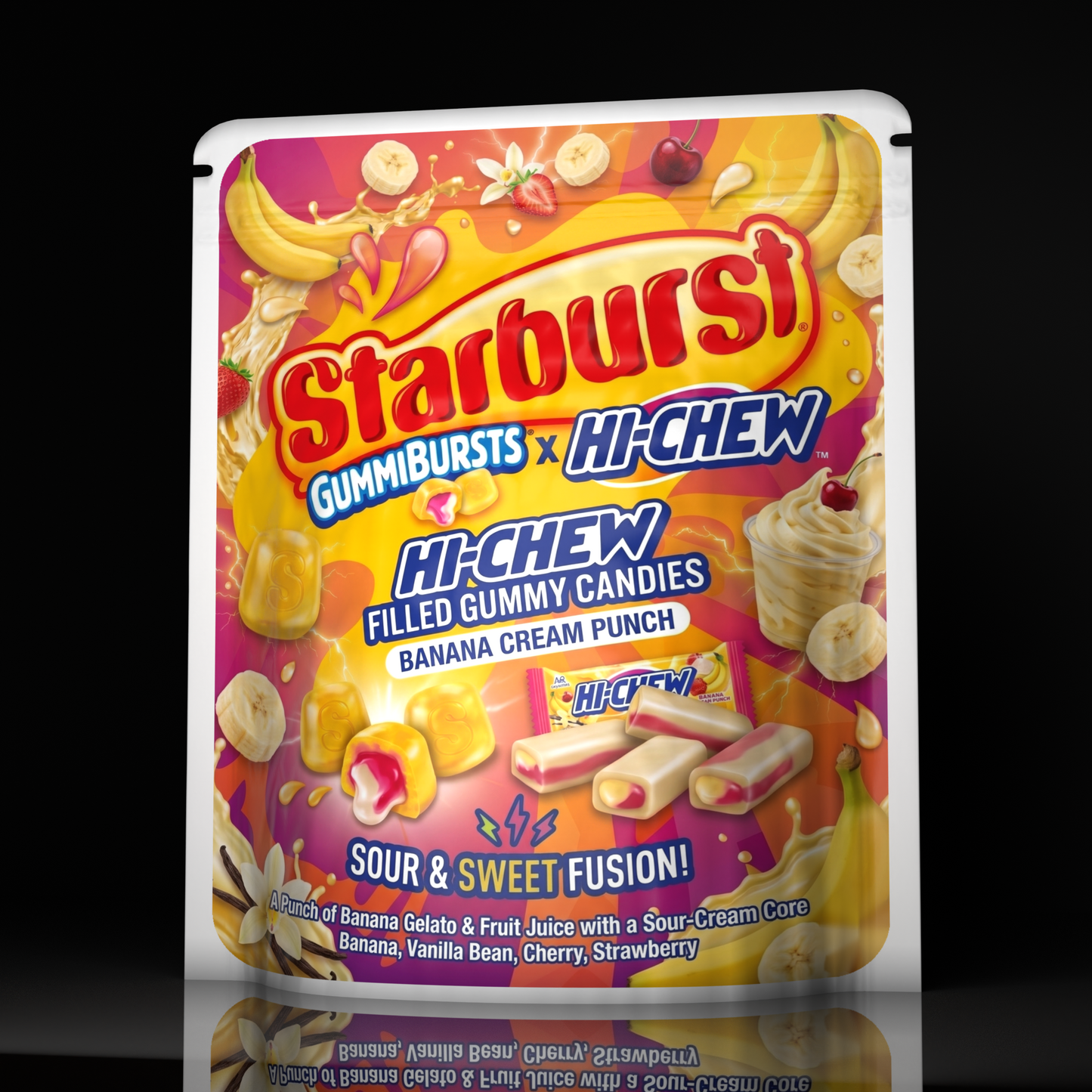 Starburst X Hi Chew Banana Cream Punch