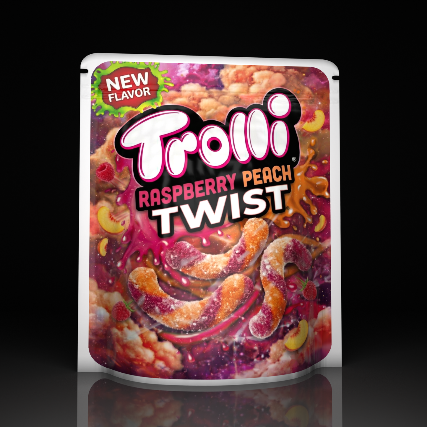 Trolli Worms Raspberry Peach