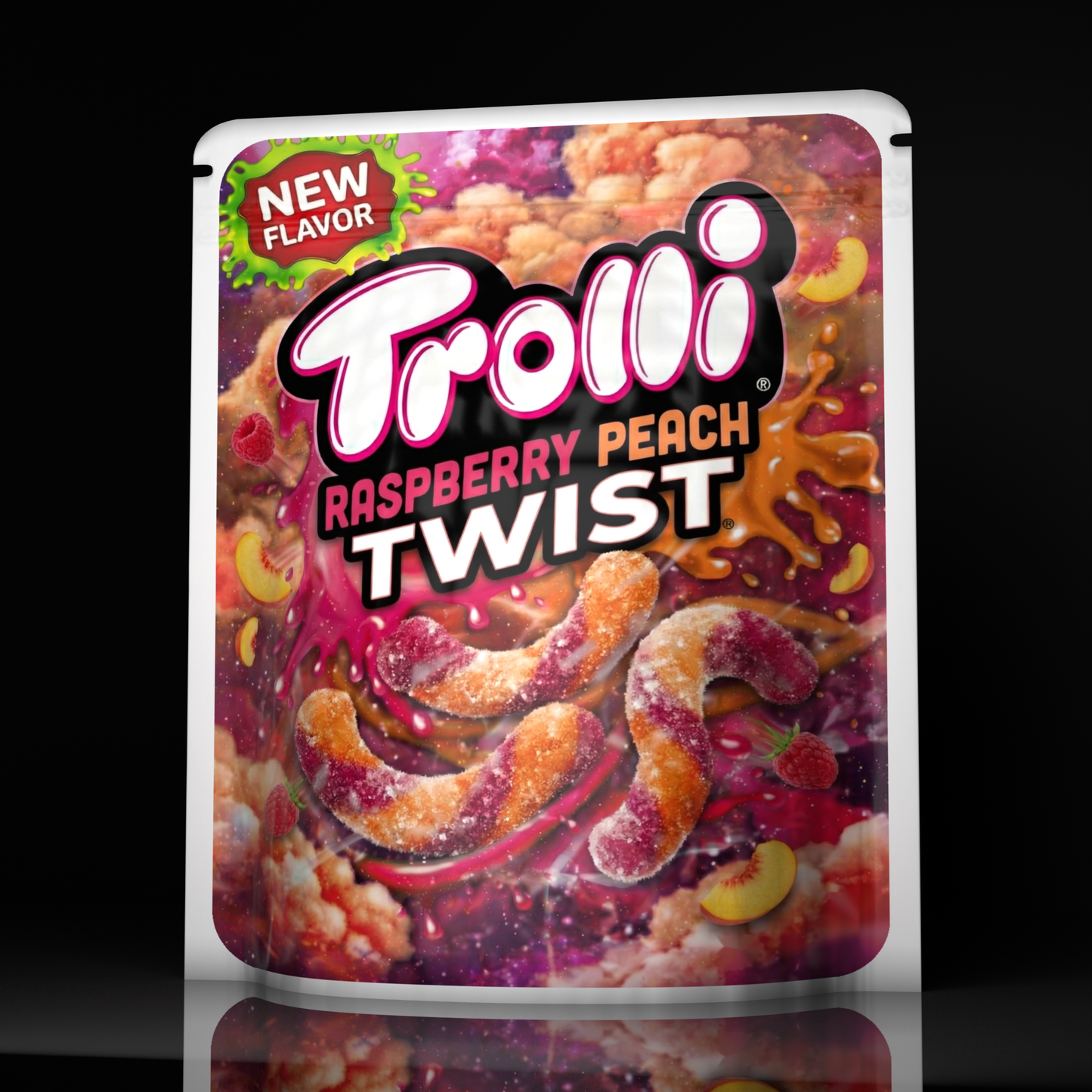 Trolli Worms Raspberry Peach