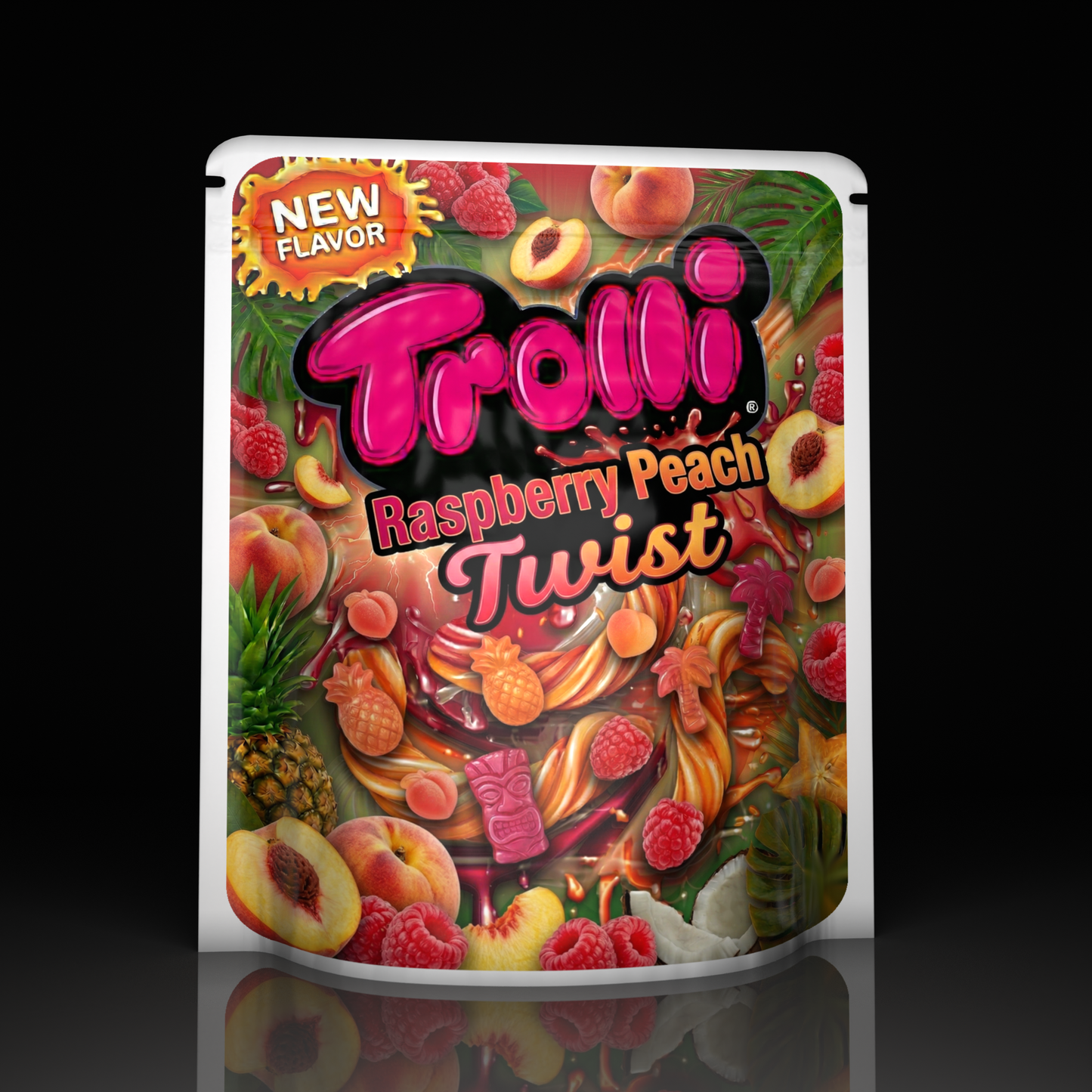 Trolli Worms Raspeberry Peach