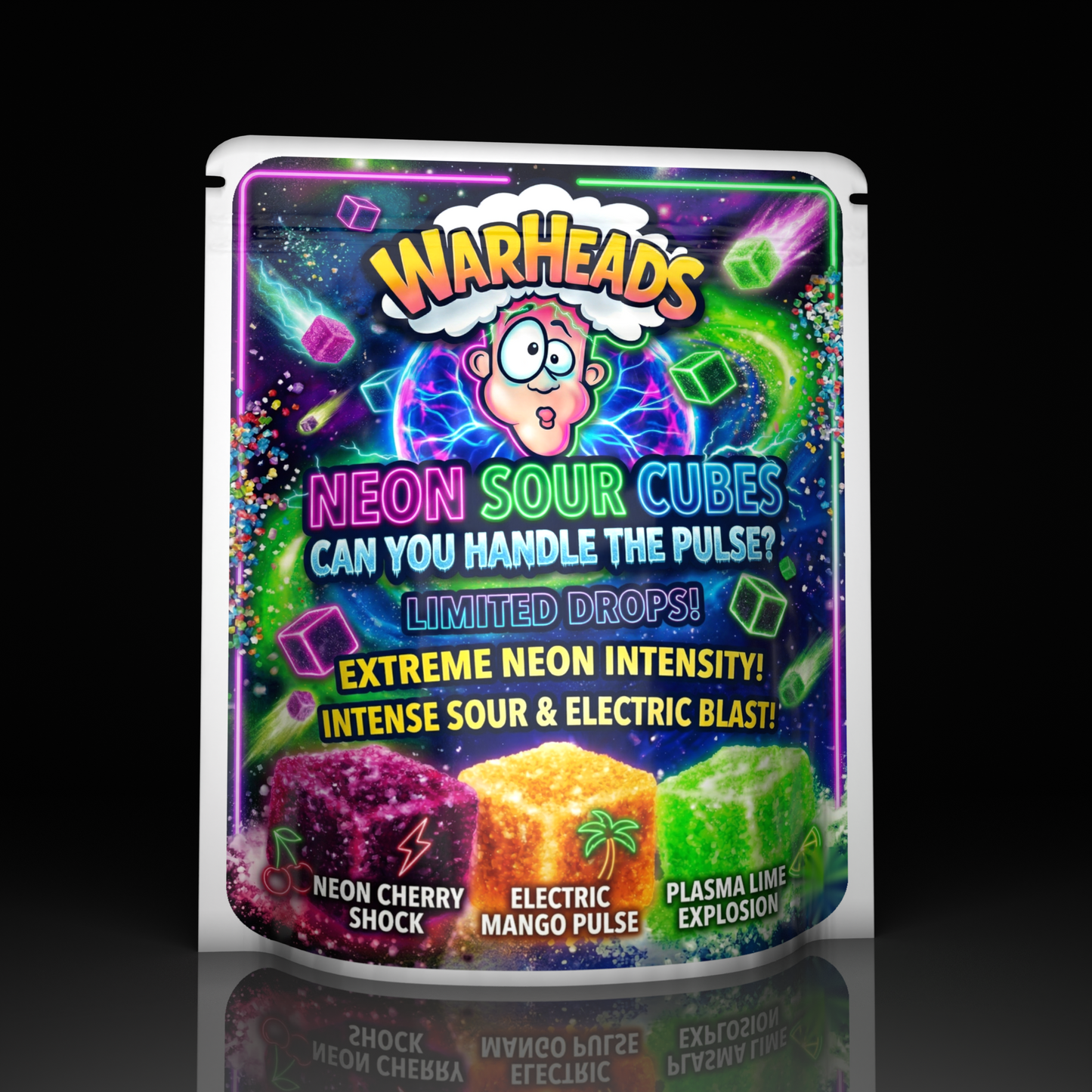 Warheads Neon Sour Cubes