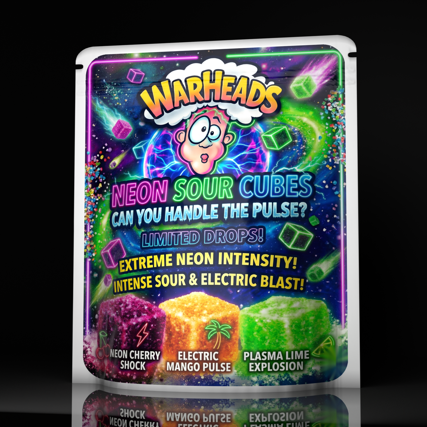 Warheads Neon Sour Cubes