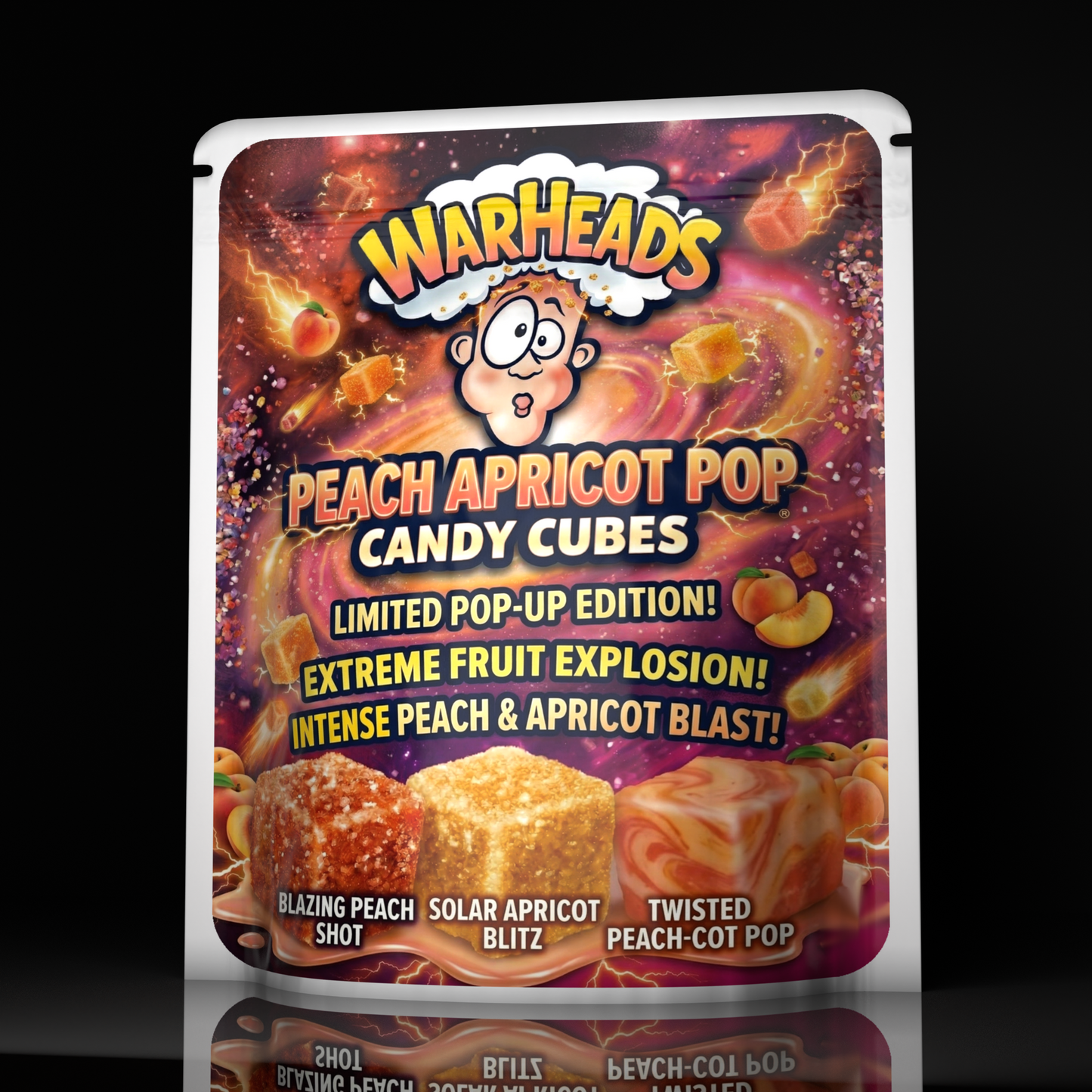 Warheads Peach Apricot Pop