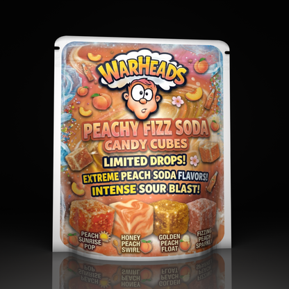 Warheads Peachy Fizz Soda
