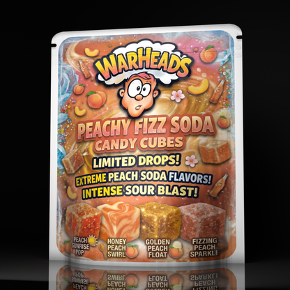 Warheads Peachy Fizz Soda